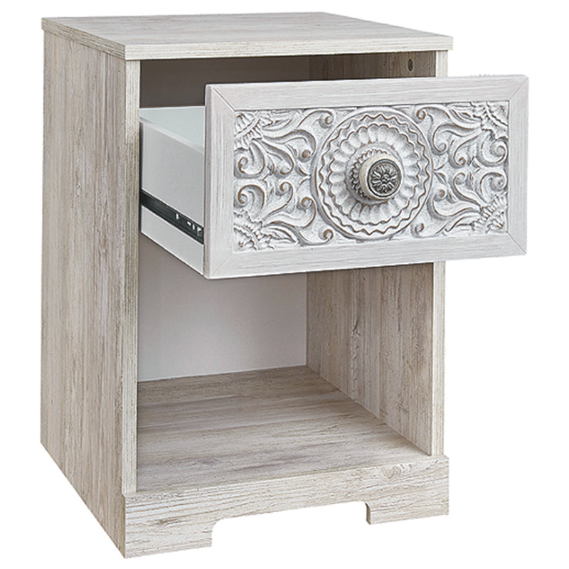 Table de chevet 1 tiroir blanche