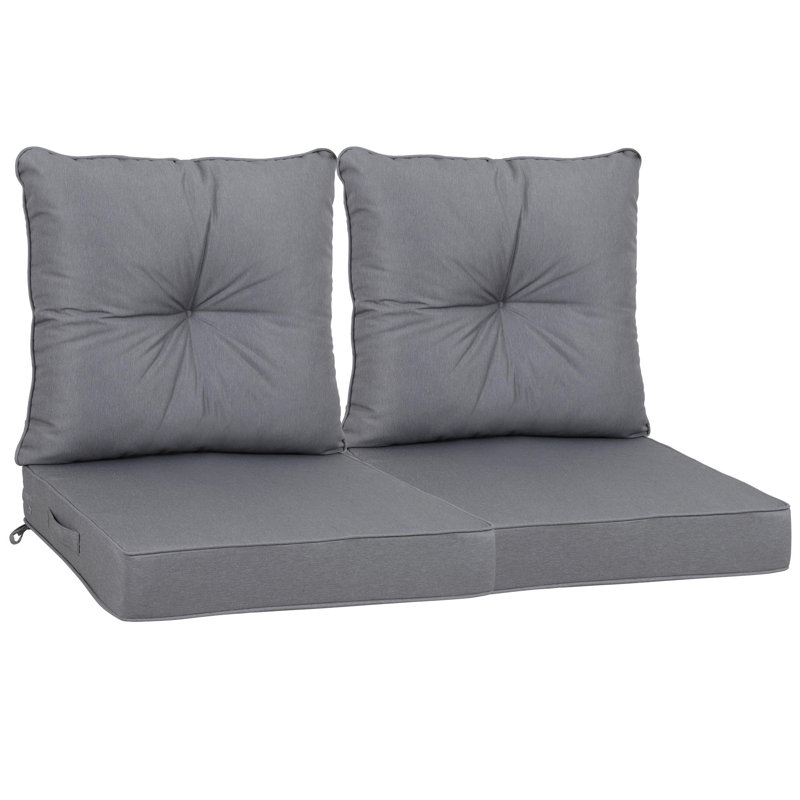 Outdoor Deep Seat Cushion for Patio Furniture (Cushion Only), Gray