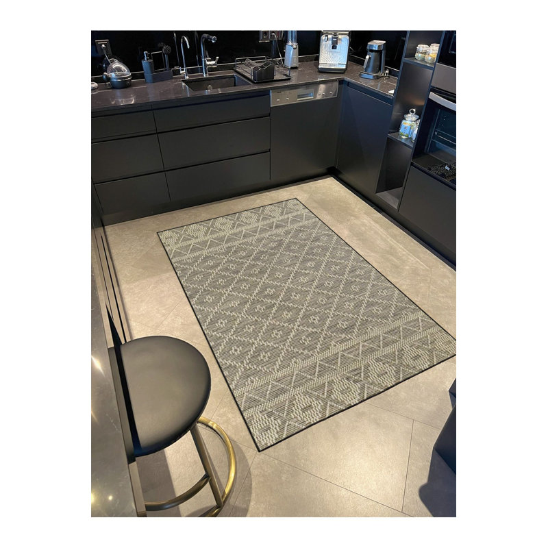 Tapis décoratif à losanges lavable à la machine, Tapis de couloir 2 pi 6 po x 9 pi 10 po inclus