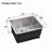 15 inch Brushed Nickel Stainless Steel Undermount Kitchen Sink with 9 inch Deep Single Bowl Basin