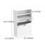 Rangement pour chaussures autoportant pour le couloir, compartiments réglables - porte d'entrée blanche organisateur, teinture - bois