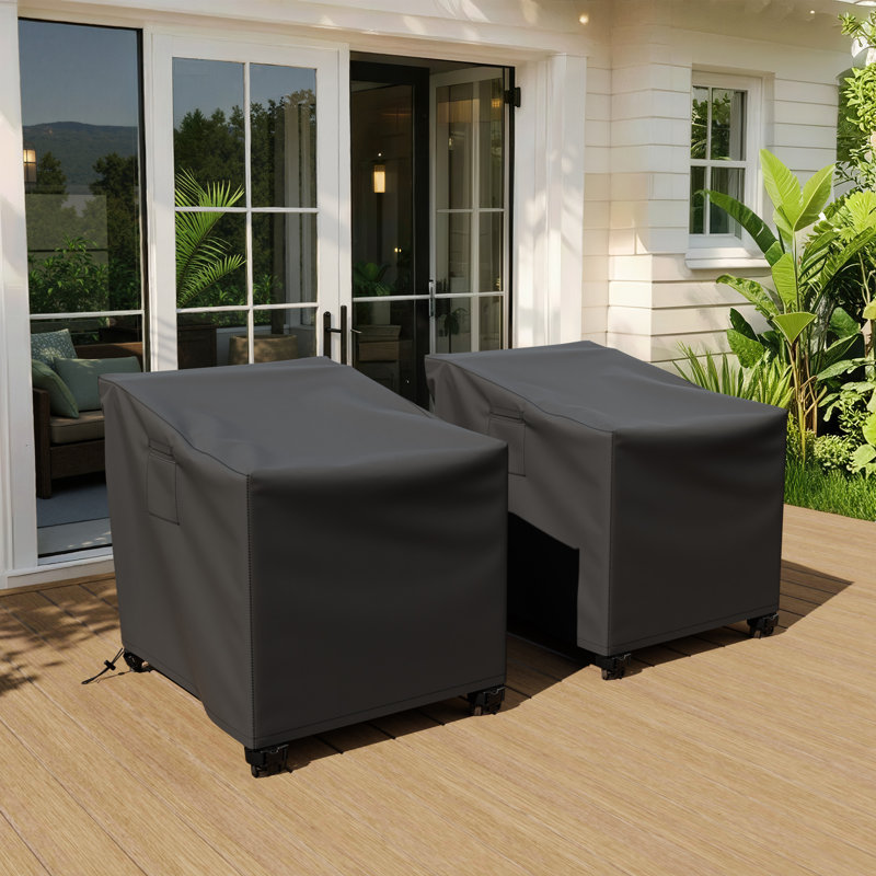 2-Pack ] Protection Outdoor Furniture Covers (600D Oxford Fabric + PU Coating)