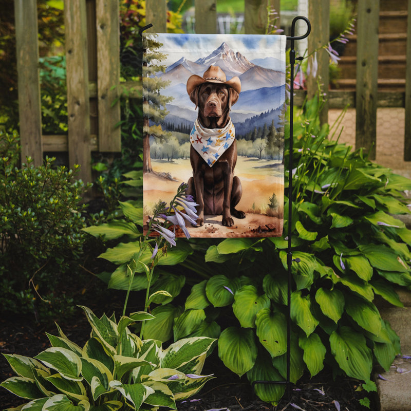 Drapeau Cowboy Welcome Garden, Labrador Retriever brun