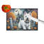 Westie Spooky Halloween Glass Cutting Board Large