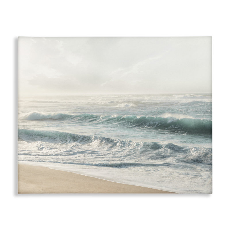 "Distant Beach View", art mural par Mike Calascibetta, H 16 po x l 20 po