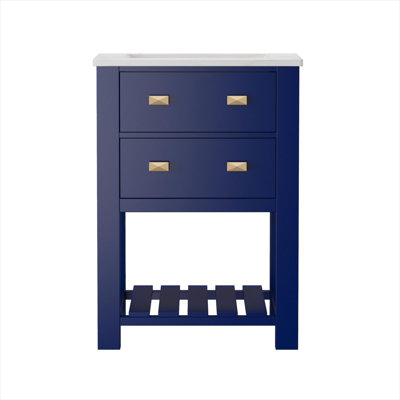 Atkison 24'' Single Bathroom Vanity with Marble Top