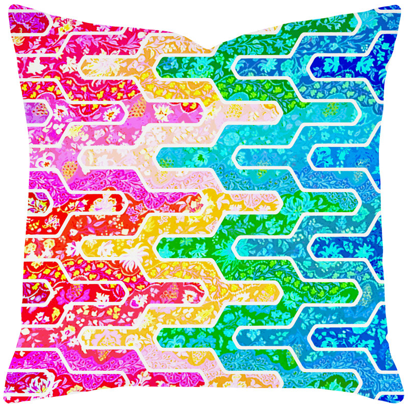 Housse de coussin en coton carrée/insert, 20 po x 20 po
