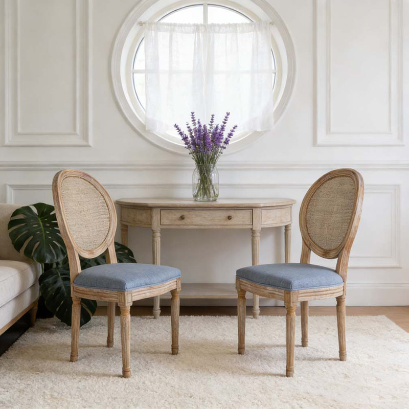 Chaise de salle à manger, Bleu clair
