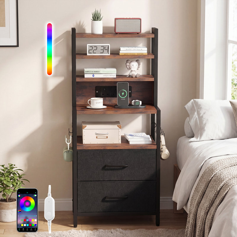 43 cm W Bedside Table
