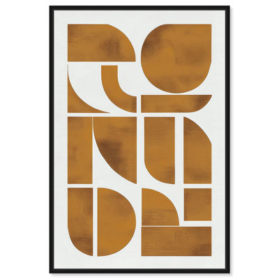 Lost Shapes II Canvas Print Boho Wall Decor by Art Remedy, Black Frame, 10 x 15