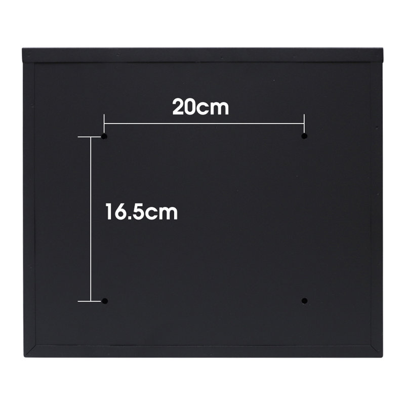 Black Steel Lockable Wall Mounted Mailbox