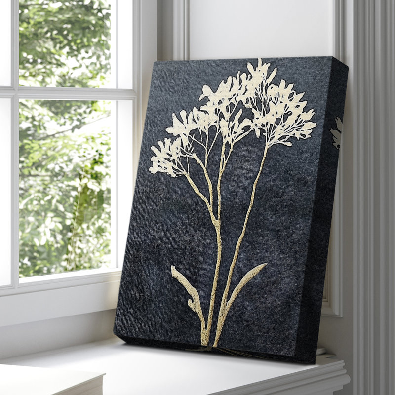 Toile tendue avec châssis Floral Cxxxii, H 18 po x l 12 po