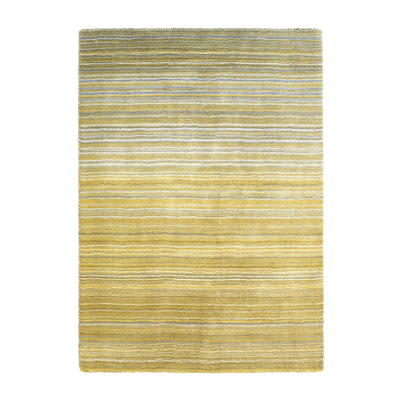 Renfrow Striped Wool Ochre Rug