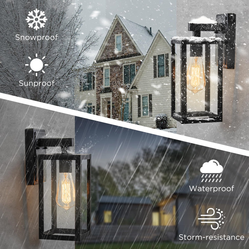 Matte Black Outdoor Sconce