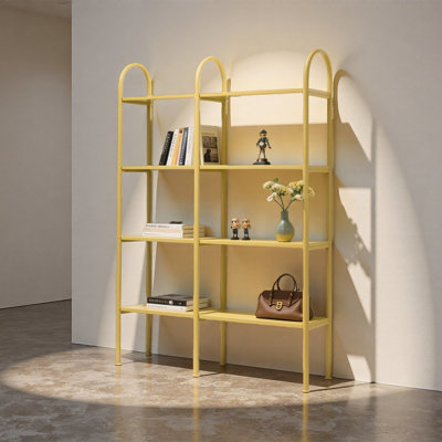 Cream Style Yellow Metal Display Shelf