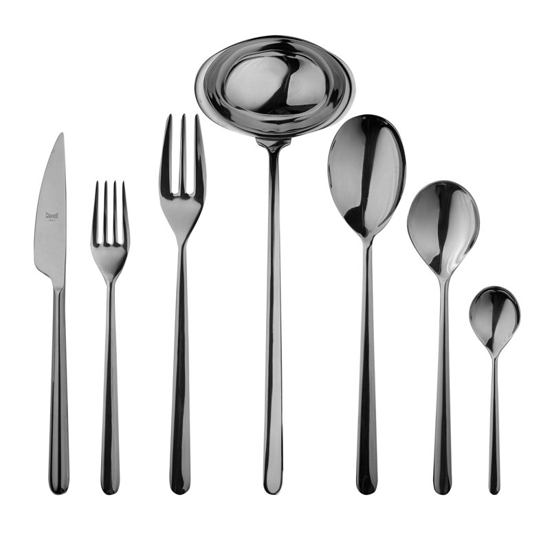 Ensemble de couverts Linea - 51 pièces - Or noir, Or noir