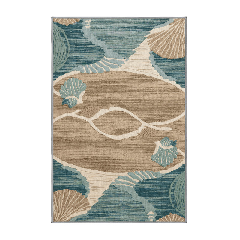  Tapis lavable Coastal Retreat, Rectangle 3' x 5'