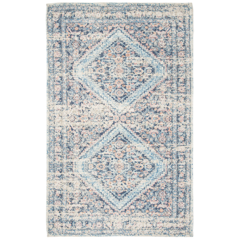 Tapis de performance géométrique tissé à la main Amanda, Rectangle 2 pi 3 po x 4 pi
