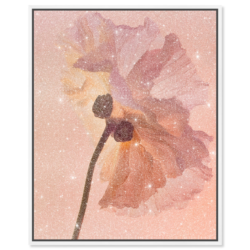 Amber Radiance III Floral & Botanical Canvas Print by Oliver Gal, Black Frame, 16 x 20, 31"H x 37"W, White Floater Frame