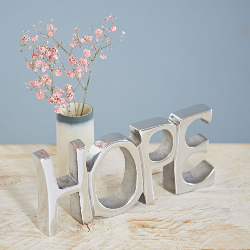 Recycled Metal Hope Sign