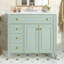 Meuble-lavabo avec lavabo, 3 tiroirs et 2 portes à fermeture en douceur-1814995126