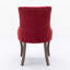 Chaises de salle à manger Ultra Side (ensemble de 2) - Tissu épaissi rouge vin / bourgogne