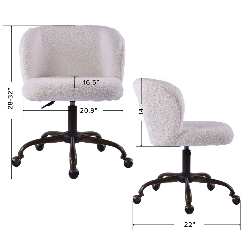 Rylee Swivel Vanity Chair with 360 Degree Rotation, Modern Makeup Seat with Adjustable Height