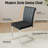 51" Rectangular Tempered Glass Dining Set with 4 Cantilever Faux Leather Chairs-1915390953