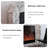 43.31" Smoky Gray Imitation  Marble Landscape Heat Electric Fireplace