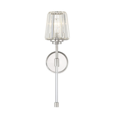 Tenisha Metal Wallchiere in Polished Nickel