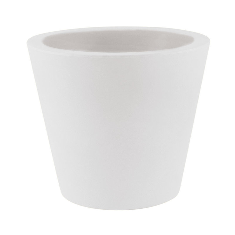 Cone Resin Pot Planter, White, 31.5" H x 31.5" W x 31.5" D