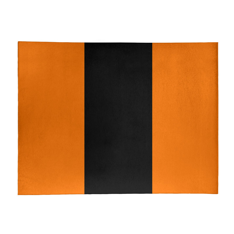 Tapis orange/noir, Rectangle 5 pi x 7 pi