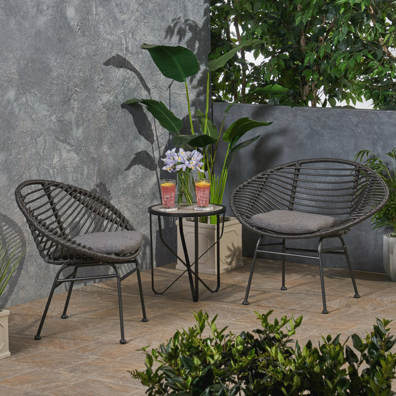 Fauteuil Antonio, Gray Cushion/Black Frame