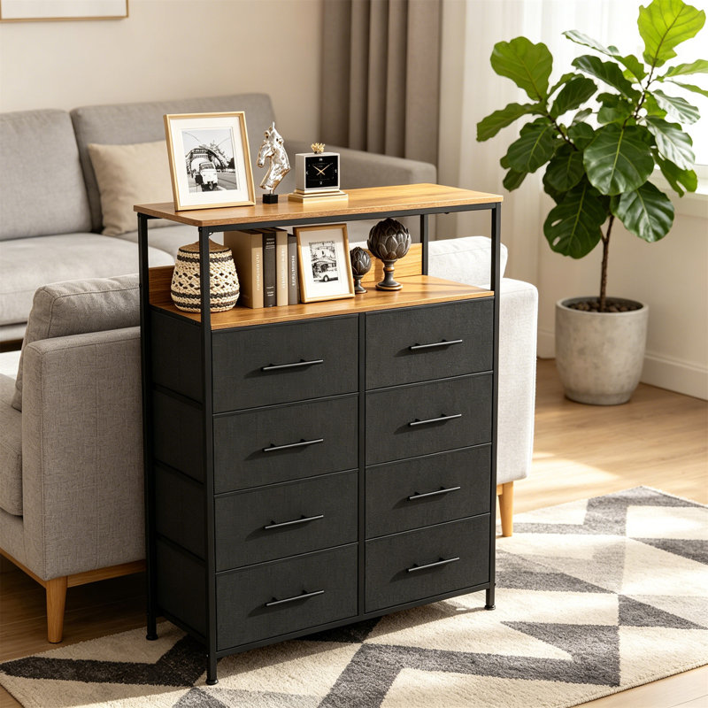 Metal Rectangle Accent Cabinet, Black