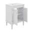 Armoire de rangement de salle de bain moderne à 2 niveaux avec grandes tablettes de rangement-71087776