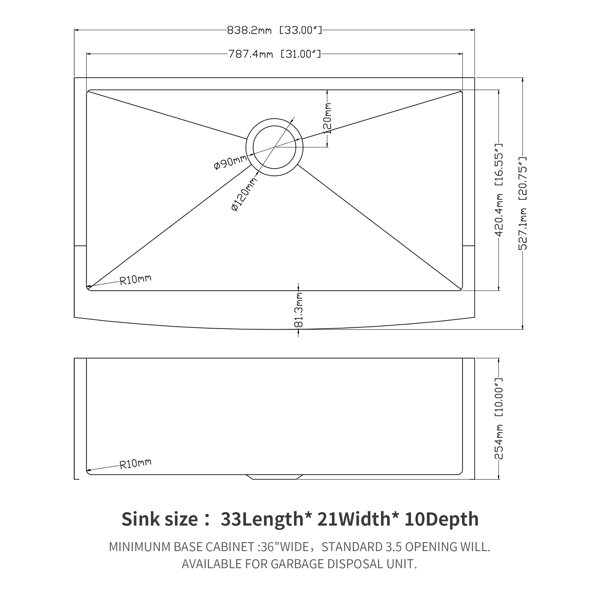 Dimensions du produit