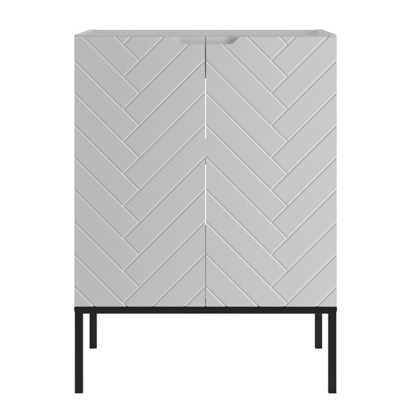 Rigdel Washbasin Cabinet 60, White/Black