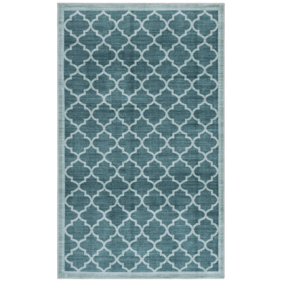 Shealin Machine Washable Performance Geometric Rug