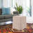Linen Box Cushion Ottoman Slipcover