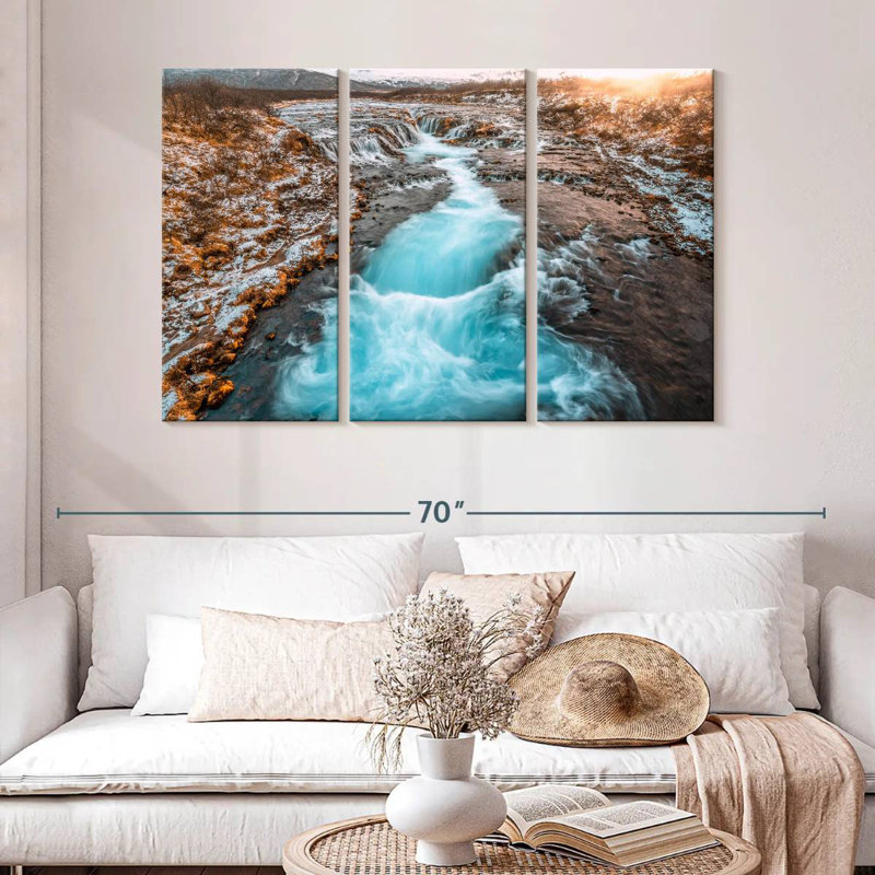 Alvord Bruarfoss Iceland Waterfall, 32" H x 50" W