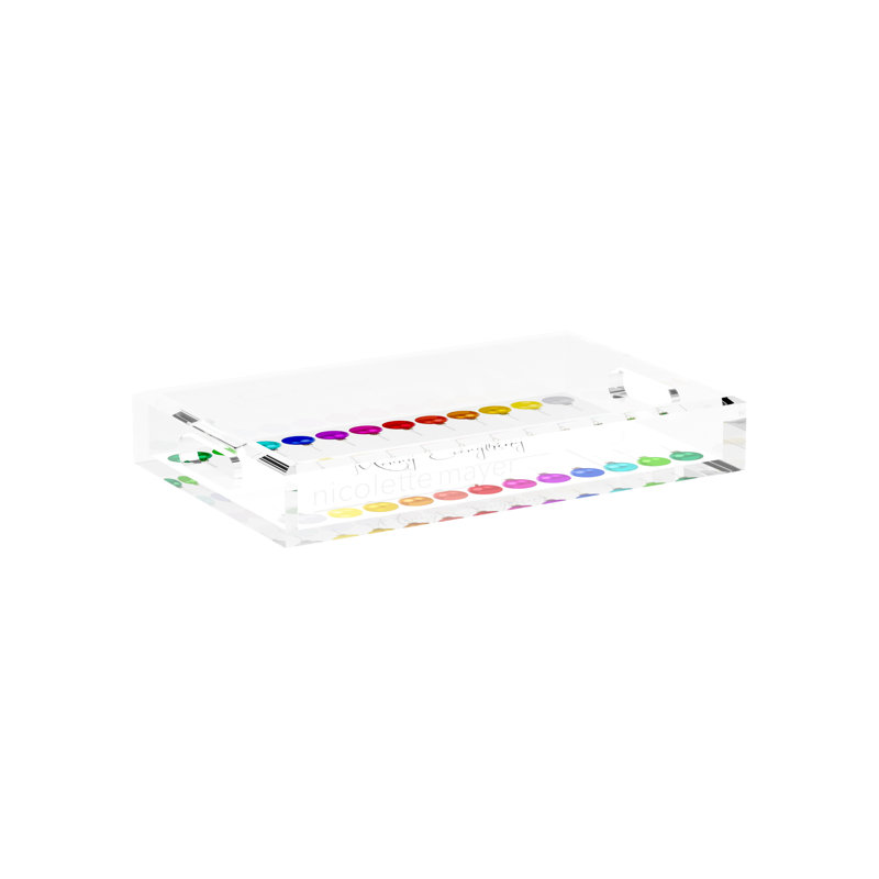 Acrylic Decorative Tray, 12.5"W x 7.75"D x 2"H