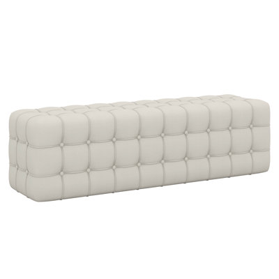 Grand lit tapissier avec repose-pieds rectangulaire Abbagayle