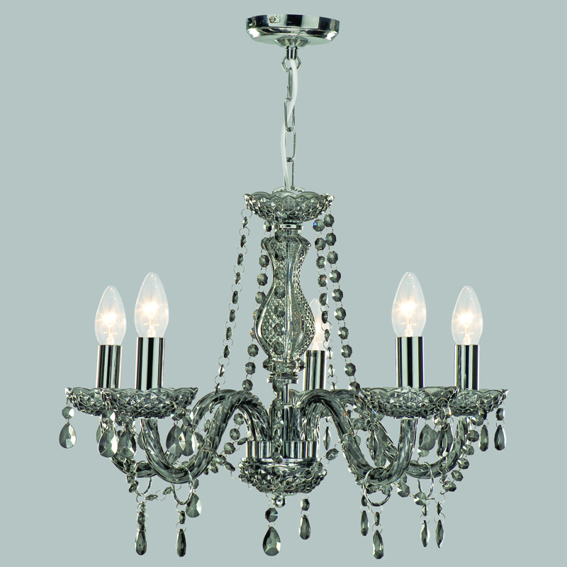 Kelly 5 - Light Candle Style Chandelier