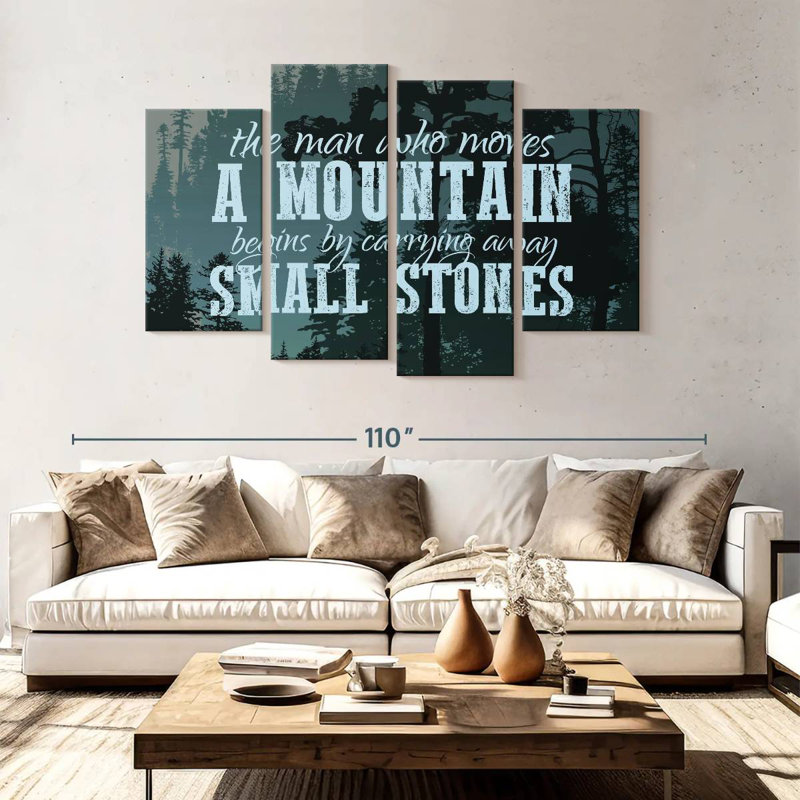 Tergel qui déplace une citation de montagne II, H 54 po x l 84 po