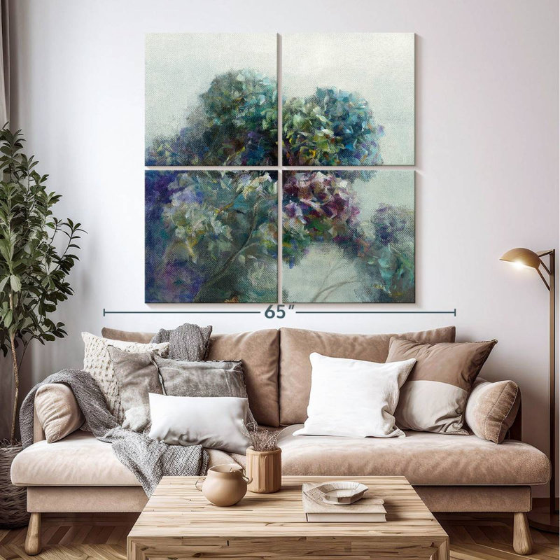 Hortensia abstrait Harnek, H 50 po x l 50 po