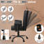 Chaise de bureau noire ergonomique en cuir synthétique à haut dossier pour bureau personnel-1045965550