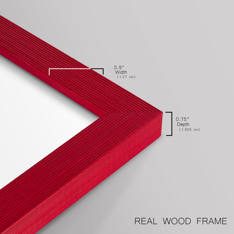 Impressionniste, impressionnant, nu doux I, impression encadrée - bois massif, Rouge, H 11 po x l 9 po