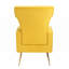 Chaise d'appoint en velours avec table