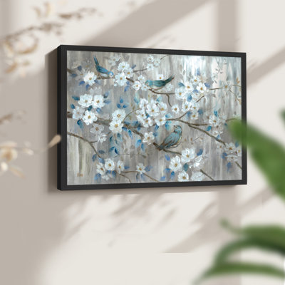 Teal Birds -Framed Print - Restickable