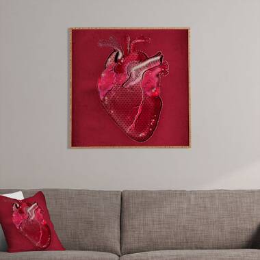 Anatomical Heart Wooden Painting Canvas